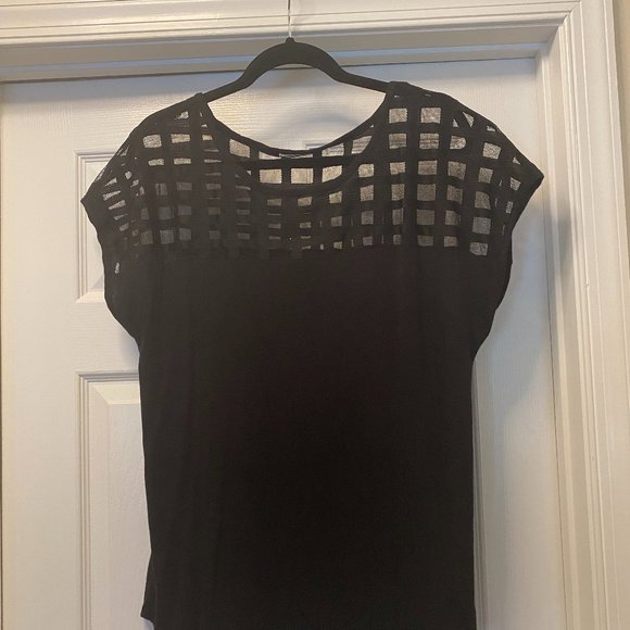 Black Blouse with Cool Cutouts - Picture 1 of 1